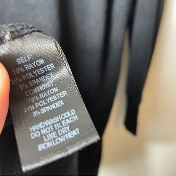 Lulus Womens V Neck Sweatshirt Oversized Tunic Black Size Small - Picture 4 of 4